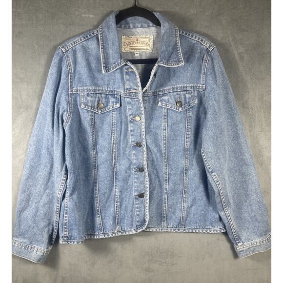 Territory Ahead Vintage Denim‎ Blue Jean Jacket Women's Size XP - Picture 1 of 7